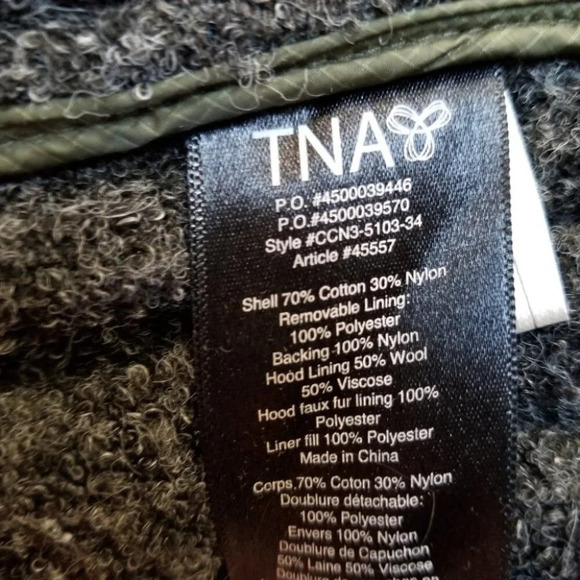 Aritzia TNA Griffith 3-in-1 Parka Olive Green Winter Jacket S - Picture 9 of 15